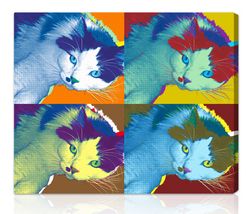Classic Warhol Pop Art Custom Cat Portraits